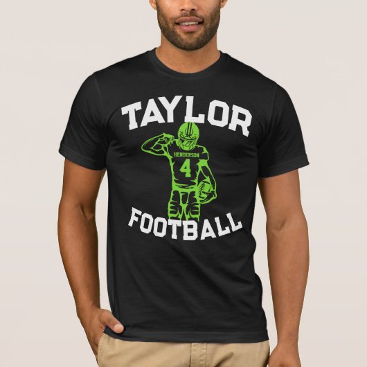 Naam en nummer football Player T-shirt (Voorkant)
