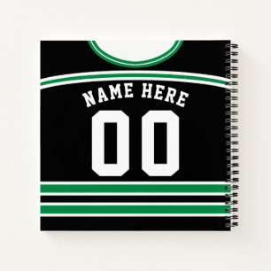 Naam en nummer Ice Hockey Jersey Notitieboek