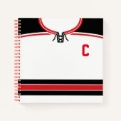 Naam en nummer Ice Hockey Jersey Notitieboek (Voorkant)