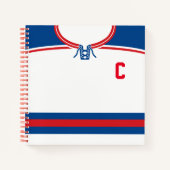Naam en nummer Ice Hockey Jersey Notitieboek (Voorkant)