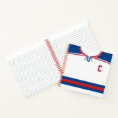 Naam en nummer Ice Hockey Jersey Notitieboek (Binnen)