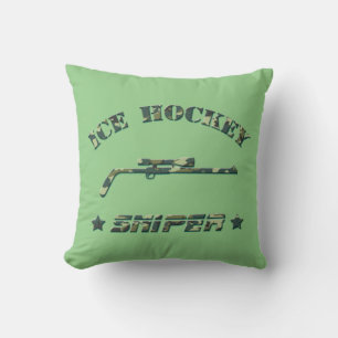 Naam en nummer Ice Hockey Sniper Kussen