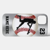 NAAM en NUMMER iPhone Baseball Hoesjes stevig (Achterkant (horizontaal))