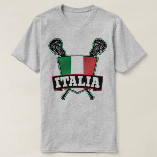 naam en nummer Italië Lacrosse T-Shirt