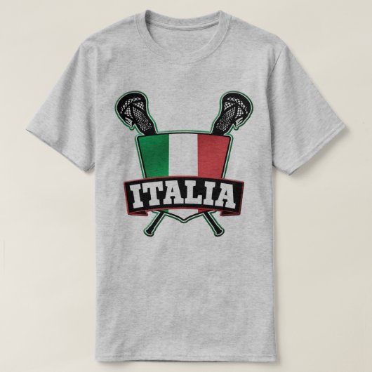  naam en nummer Italië Lacrosse T-Shirt (Design voorkant)