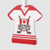 Naam en nummer Jersey Canada Logo Ornament (voorkant)