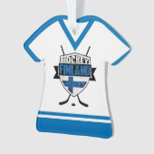 Naam en nummer Jersey Finland Ornament (voorkant)