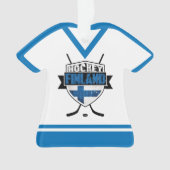 Naam en nummer Jersey Finland Ornament (voorkant)