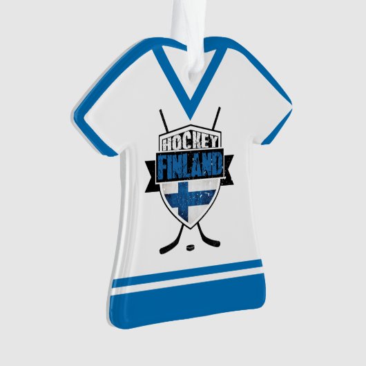 Naam en nummer Jersey Finland Ornament (voorkant)