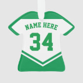 Naam en nummer Jersey Funny Hockey Goalie Ornament (achterkant)