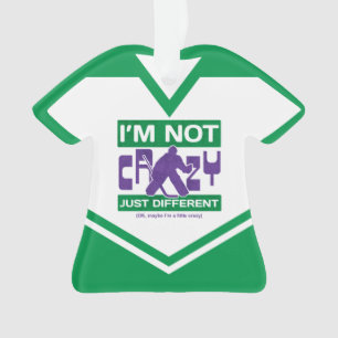 Naam en nummer Jersey Funny Hockey Goalie Ornament
