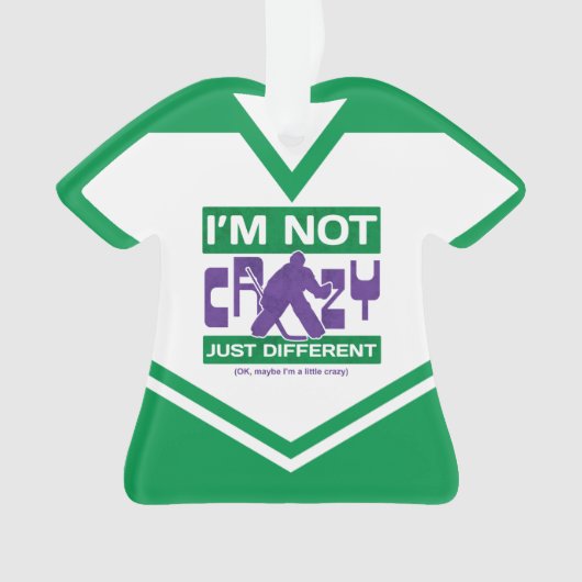 Naam en nummer Jersey Funny Hockey Goalie Ornament (voorkant)