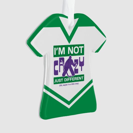 Naam en nummer Jersey Funny Hockey Goalie Ornament (voorkant)