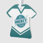 Naam en nummer Jersey Hockey Coach Ornament (voorkant)
