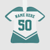 Naam en nummer Jersey Hockey Coach Ornament (achterkant)