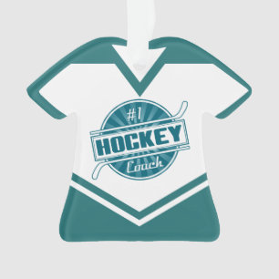 Naam en nummer Jersey Hockey Coach Ornament