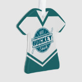 Naam en nummer Jersey Hockey Coach Ornament (voorkant)