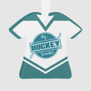 Naam en nummer Jersey Hockey Grandpa Ornament