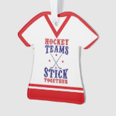 Naam en nummer Jersey Hockey Teams Ornament (voorkant)