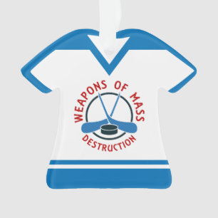 Naam en nummer Jersey Hockey Weapons Ornament