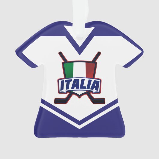 Naam en nummer Jersey Italië Logo Ornament (voorkant)
