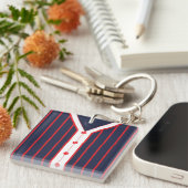 Naam en nummer Jersey Keyring, Baseball Softball Sleutelhanger (Voorkant Rechts)