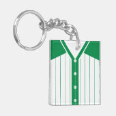 Naam en nummer Jersey Keyring, Baseball Softball Sleutelhanger (Voorkant Links)