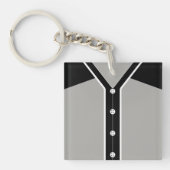 Naam en nummer Jersey Keyring, Baseball Softball Sleutelhanger (Voorkant)
