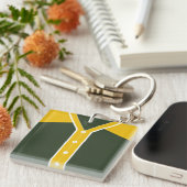 Naam en nummer Jersey Keyring, Baseball Softball Sleutelhanger (Voorkant Rechts)