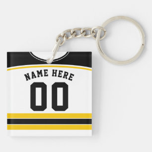 Naam en nummer Jersey Keyring, Hockey Lacrosse Sleutelhanger
