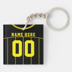 Naam en nummer Jersey Keyring, Soccer, Football Sleutelhanger