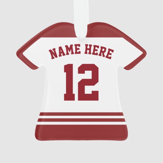 Naam en nummer Jersey Logo Ornament (achterkant)