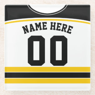 Naam en nummer Jersey Onderzetter, Ice Hockey Glazen Onderzetter
