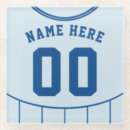 Naam en nummer Jersey Onderzetter, Soccer Football Glazen Onderzetter