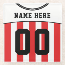 Naam en nummer Jersey Onderzetter, Soccer Football