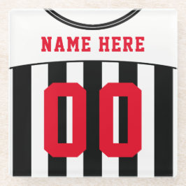 Naam en nummer Jersey Onderzetter, Soccer Football Glazen Onderzetter