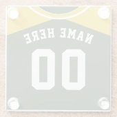 Naam en nummer Jersey Onderzetter, Softball, Baseb Glazen Onderzetter (Achterkant)