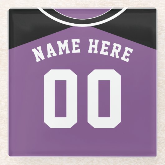 Naam en nummer Jersey Onderzetter, Softball, Baseb Glazen Onderzetter (Voorkant)