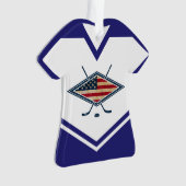 Naam en nummer Jersey USA Logo Ornament (voorkant)