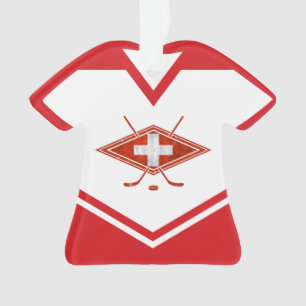 Naam en nummer Jersey Zwitserland Logo Ornament