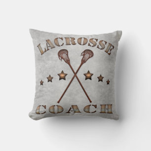 naam en nummer Lacrosse Coach Pillow Kussen