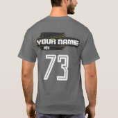 Naam en nummer Navy Jersey gepersonaliseerd T-shirt (Achterkant)