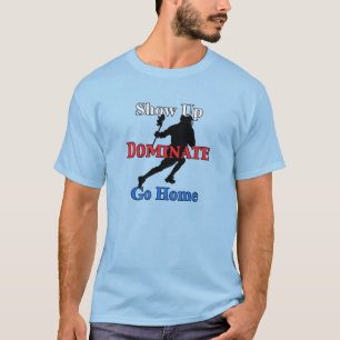 Naam en nummer op de achterste serieuze Lacrosse P T-shirt