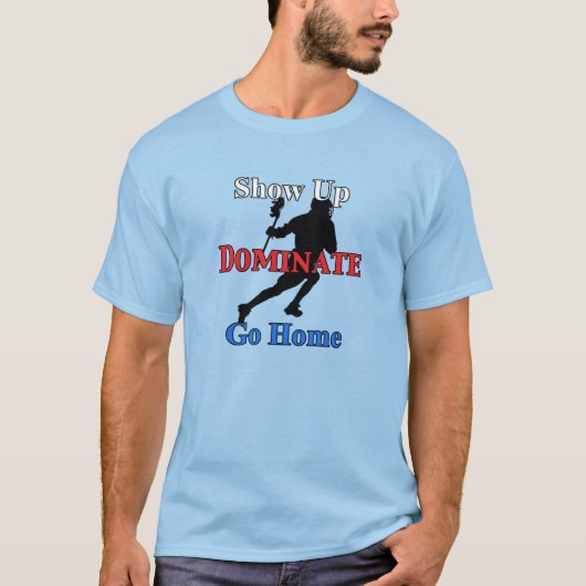 Naam en nummer op de achterste serieuze Lacrosse P T-shirt (Voorkant)