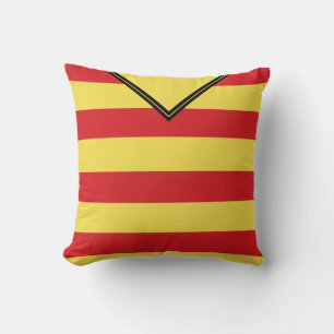 Naam en nummer Rode Stripes Rugby Soccer Pillow Kussen