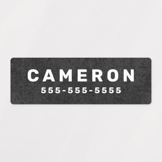 Naam en nummer ruw beton waterdicht etiket labels (Design 1)