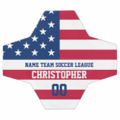 Naam en nummer van de Amerikaanse vlaggenspeler Voetbal (Enkel)