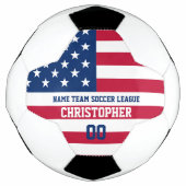 Naam en nummer van de Amerikaanse vlaggenspeler Voetbal (Voorkant)