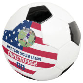 Naam en nummer van de Amerikaanse vlaggetspeler Voetbal (Drie kwart)