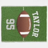 Naam en nummer van de persoonlijke Football Player Fleece Deken (Voorkant (Horizontaal))